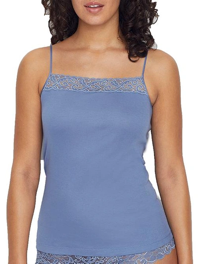 Shop Hanro Luxury Moments Camisole In Caribbean Blue