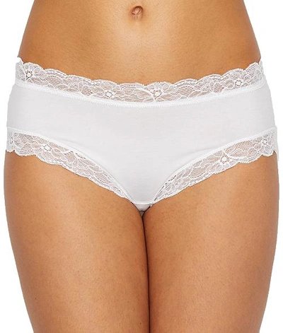 Shop Hanro Cotton Lace Hipster In White