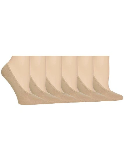 Shop Hot Sox Footliners 6-pack In Nude