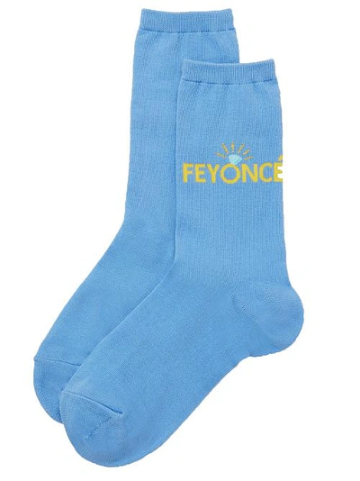 Shop Hot Sox Feyonce Crew Socks In Periwinkle