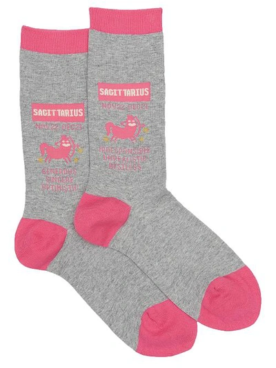 Shop Hot Sox Sagittarius Crew Socks In Grey Heather