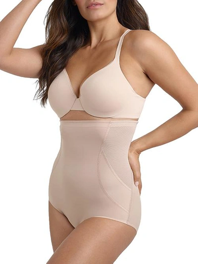 Shop Miraclesuit Fit & Firm High-waist Shaping Brief In Nude