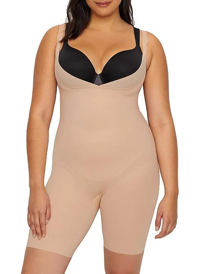 Shop Miraclesuit Plus Size Firm Control Open-bust Torsette In Nude