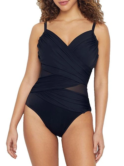 Shop Miraclesuit Must Have Mystify Underwire One-piece Ddd-cups In Black