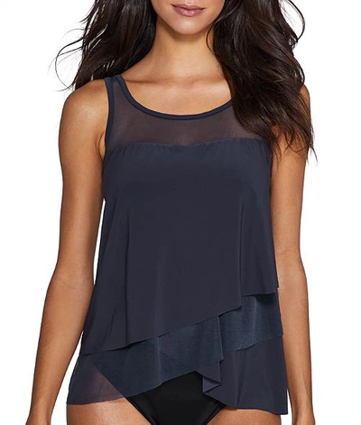 Shop Miraclesuit Illusionists Mirage Underwire Tankini Top In Midnight