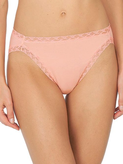 Shop Natori Bliss Cotton French Cut In Peach Pink