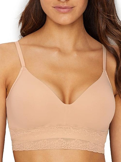 Shop Natori Bliss Perfection Wire-free T-shirt Bra In Cafe