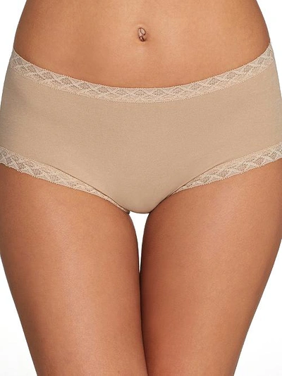 Shop Natori Bliss Cotton Full Brief In Cafe