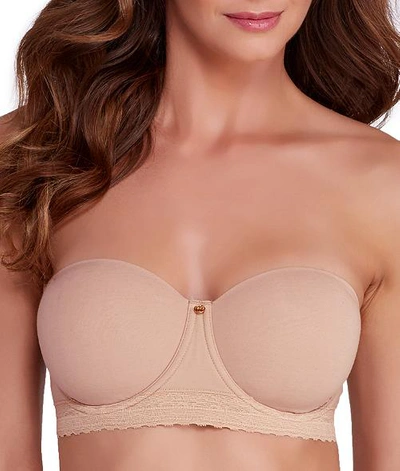 Shop Natori Truly Smoothing Strapless Bra In Cafe