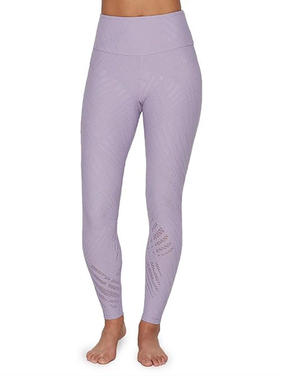 Shop Onzie Selenite Midi Leggings In Lavender Grey