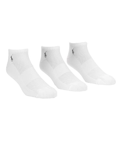 Shop Polo Ralph Lauren Tech Athletic Low Cut 3-pack In White