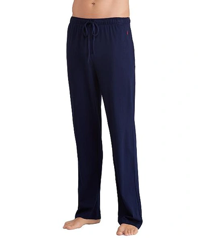 Shop Polo Ralph Lauren Supreme Comfort Knit Pajama Pants In Cruise Navy