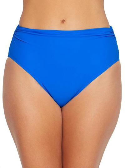 Shop Profile By Gottex Tutti Frutti Shirred Bikini Bottom In Royal