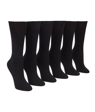 Shop Ralph Lauren Roll-top Trouser Socks 6-pack In Black