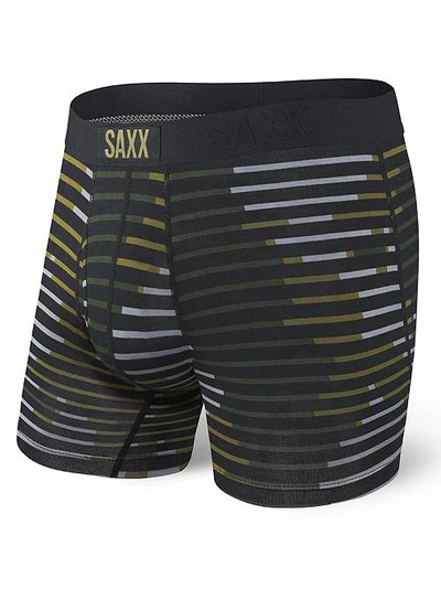 Shop Saxx Ultra Boxer Brief In Green Frog Stripe