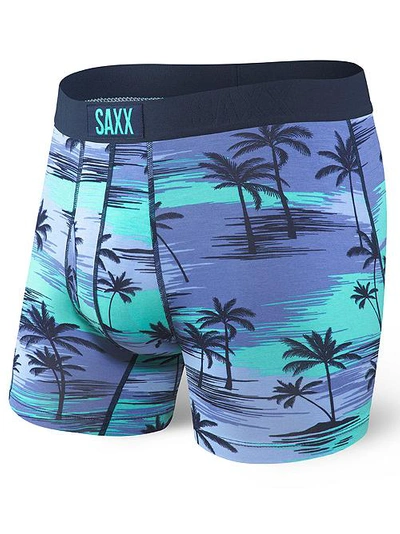 Shop Saxx Ultra Boxer Brief In Blue Palm Sunset
