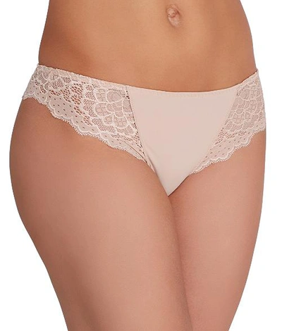 Shop Simone Perele Caresse Tanga In Peau Rose