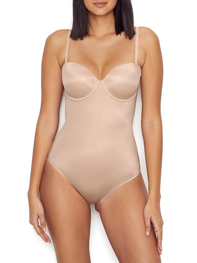 Spanx Women's Suit Your Fancy Strapless Cupped Panty Bodysuit 10205r In  Champagne Beige