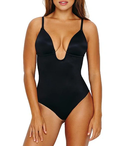 Shop Spanx Suit Your Fancy Convertible Thong Bodysuit In Very Black