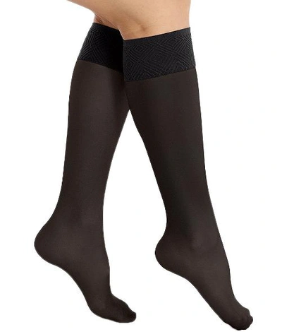 Shop Spanx Graduated Compression Hi-knee Knee Highs In Black
