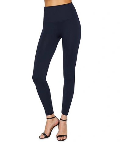 Shop Spanx Look At Me Now Seamless Leggings In Port Navy