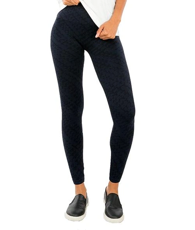 Shop Spanx Look At Me Now Seamless Leggings In Navy Tread