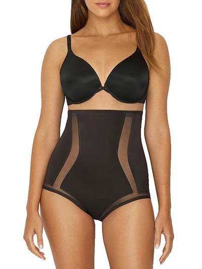 Shop Tc Fine Intimates Middle Manager Firm Control High-waist Brief In Black