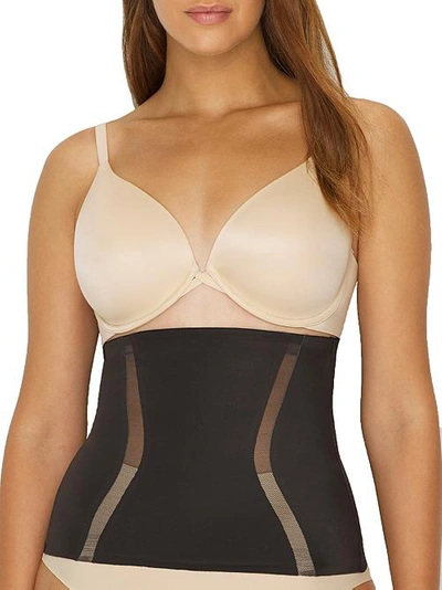 Shop Tc Fine Intimates Middle Manager Firm Control Waist Cincher In Black