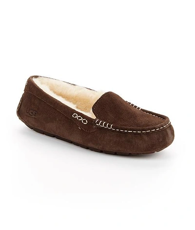 Shop Ugg Ansley Slippers In Chocolate