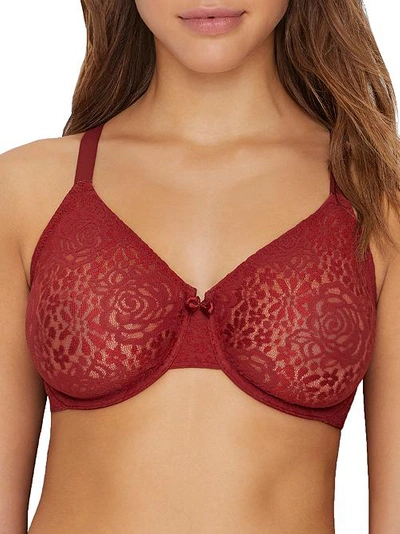 Shop Wacoal Halo Lace Convertible Bra In Red Pear