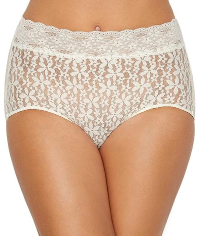 Shop Wacoal Halo Lace Brief In Ivory