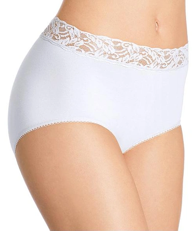 Shop Wacoal Cotton Suede Full Brief In White