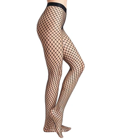 Shop Wolford Forties Net Tights In Black
