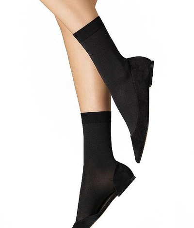 Shop Wolford Cotton Socks In Black