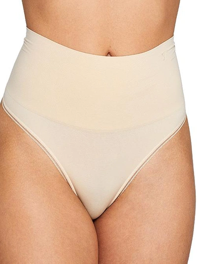 Shop Yummie Seamlessly Shaped Thong In Frappe