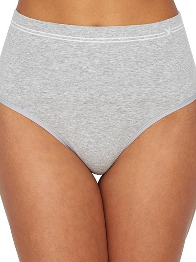 Shop Yummie Cotton Seamless Thong In Grey Heather