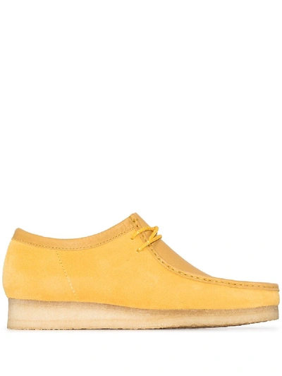 Shop Clarks Originals Yellow Suede Wallabee Lace-up Shoes