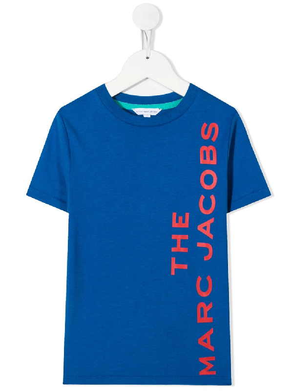 Little Marc Jacobs Kids' Logo-print Cotton T-shirt In Blue | ModeSens