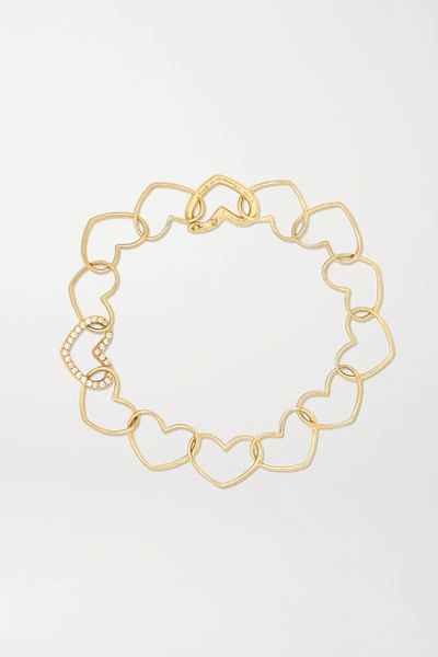 Shop Yvonne Léon 9-karat Gold Diamond Bracelet
