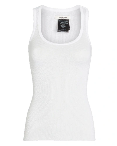 Shop Isabel Marant Étoile Louisaneac Rib Knit Tank Top In White