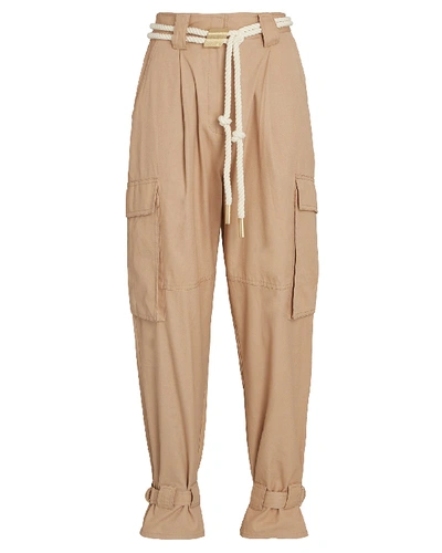 Shop Aje Liberation Belted Utility Trouser In Brown