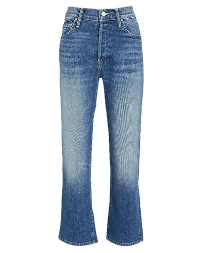 Shop Mother The Scrapper Cuff Ankle Fray Jeans In Denim
