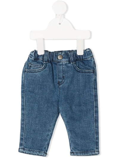 Emporio Armani Mid-rise Slim Jeans In Blue