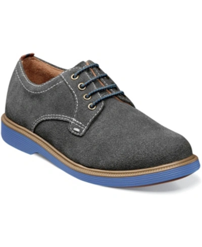 Shop Florsheim Little Boy Supacush Plain Toe Oxford Shoes In Gray Suede