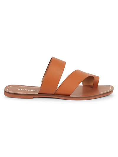 Shop Kensie Nica Toe-loop Sandals In Tan