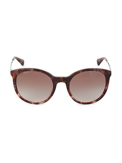 Shop Prada 53mm Round Sunglasses In Brown Pink