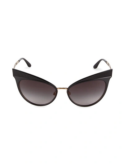 Shop Dolce & Gabbana 57mm Cat Eye Sunglasses In Black