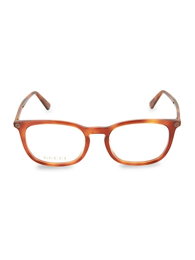 Shop Gucci 52mm Core Blue Reader Glasses In Brown