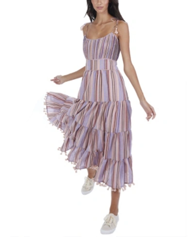 Shop Allison New York Women's Stripe Maxi Dress In Lilac