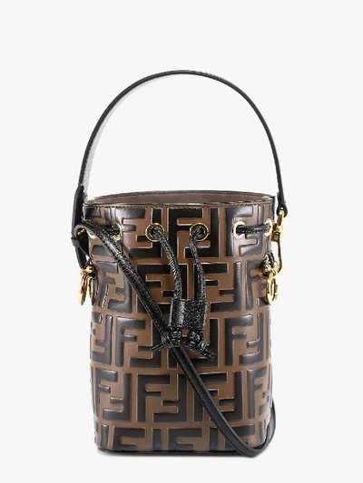 Shop Fendi Bucket Bag In Black